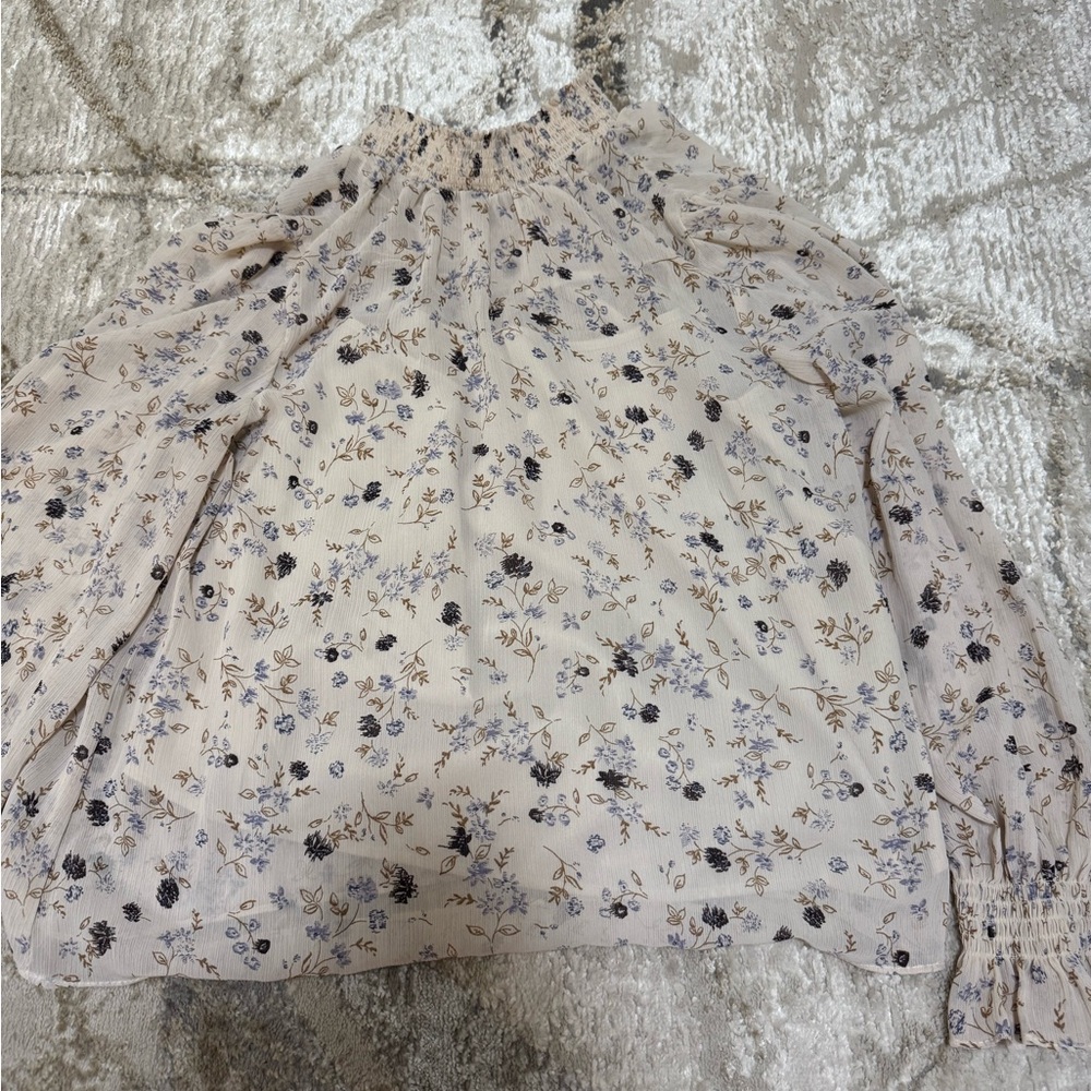 1. State Cream Floral Blouse